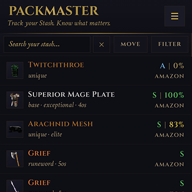 Full stash management